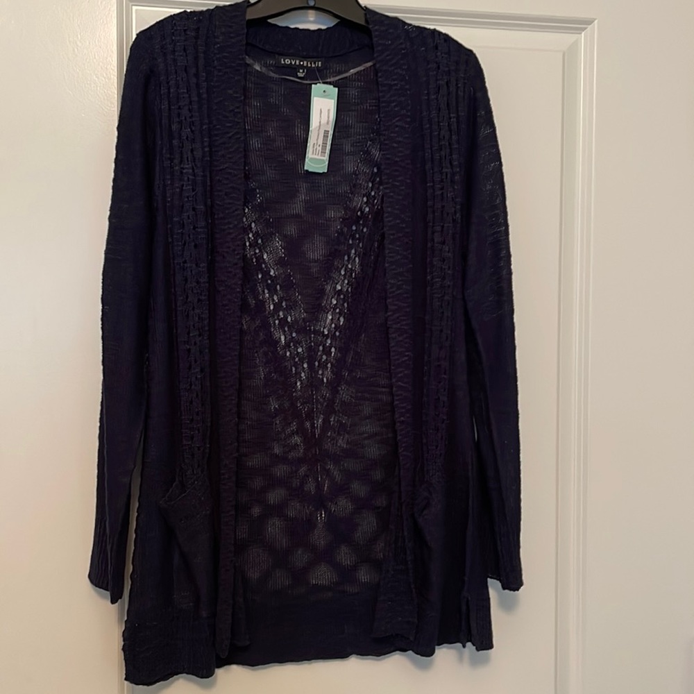 Adelle Two Pocket Pointelle Cardigan